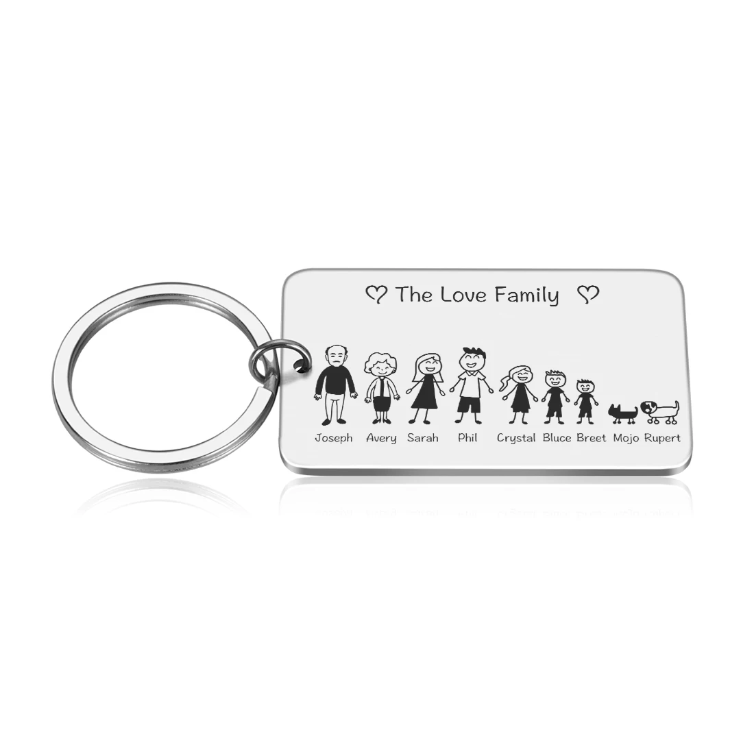 Cute Family Customized Keychain