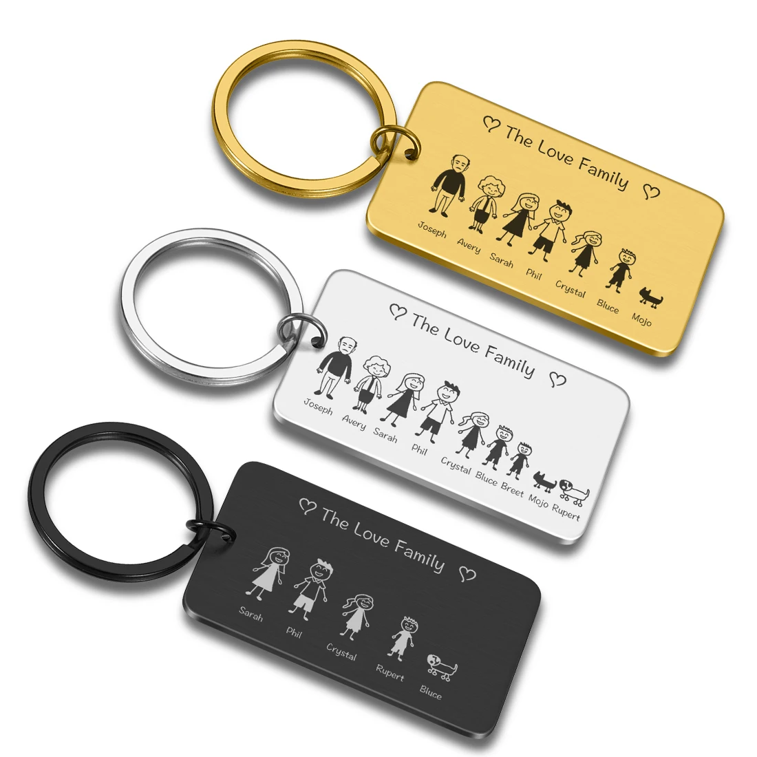 Cute Family Customized Keychain