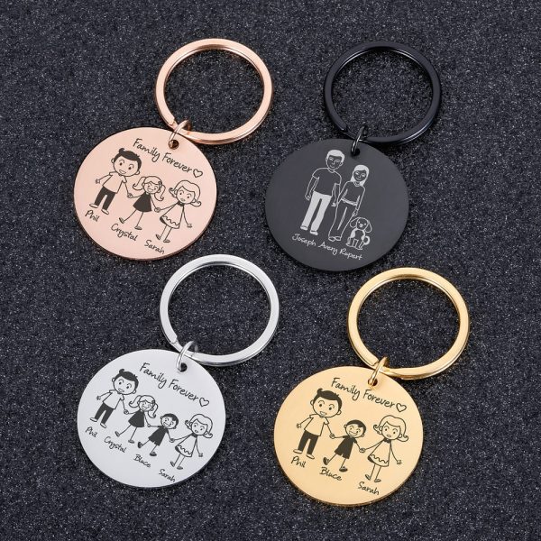 Cute Family Customized Keychain - Image 4