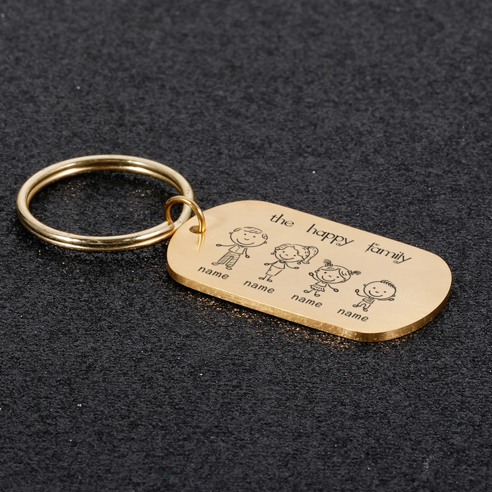 Cute Family Customized Keychain