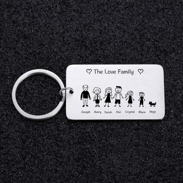 Cute Family Customized Keychain - Image 5