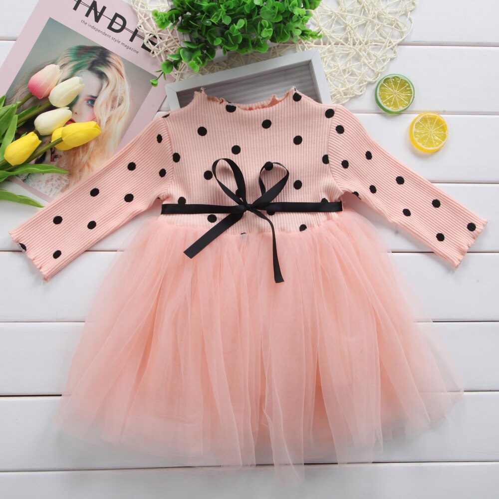 Knitted Long Sleeve Baby Girl's Dress